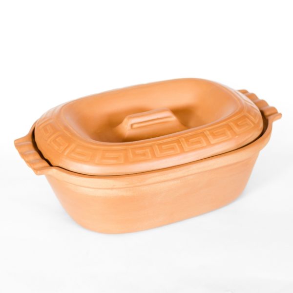 This photo shows a large natural roman clay bowl