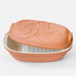Glazed terracotta baking dish