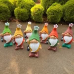 Garden gnome ceramic figurine